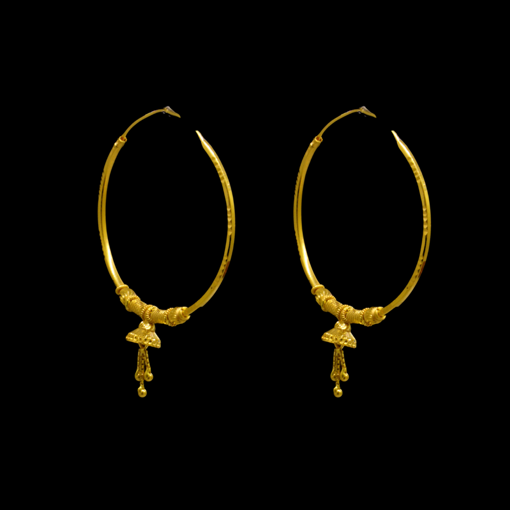 22K Gold Stud Earrings - SW24896